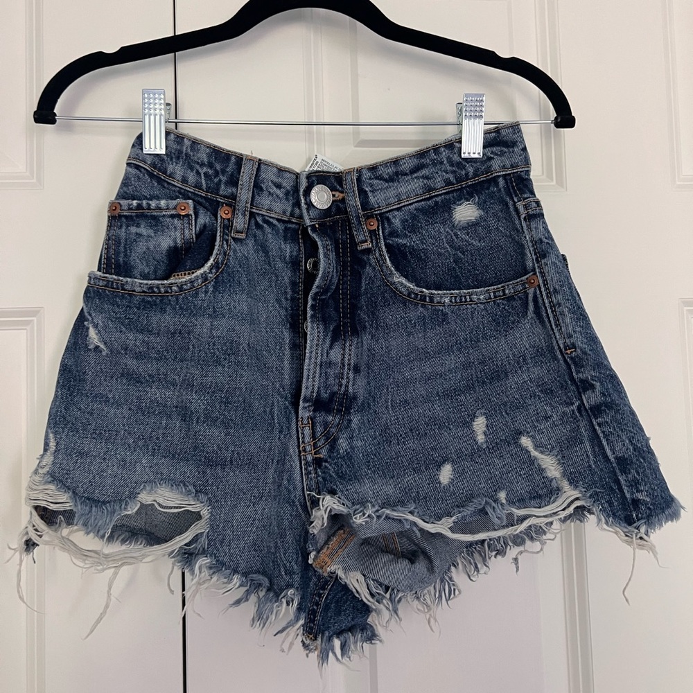 Zara High-Rise Jean Shorts